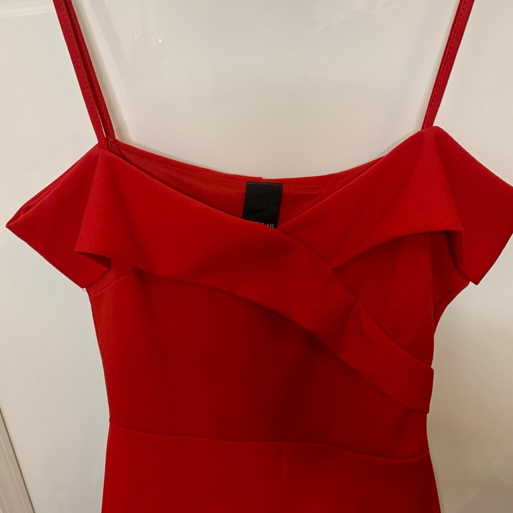 Red Off the Shoulder Pants Suite Women’s Small